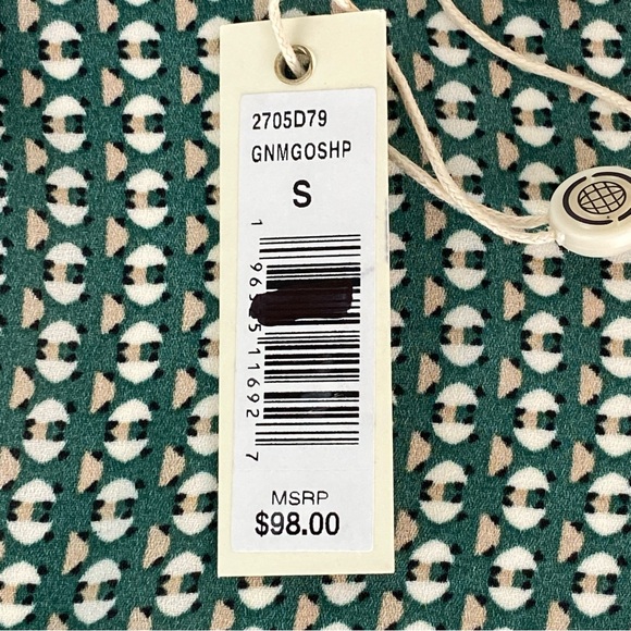 Max Studio Faux Wrap Ruffle Collar Long Sleeve Blouse With Wrap Ties Size Small - Picture 7 of 9